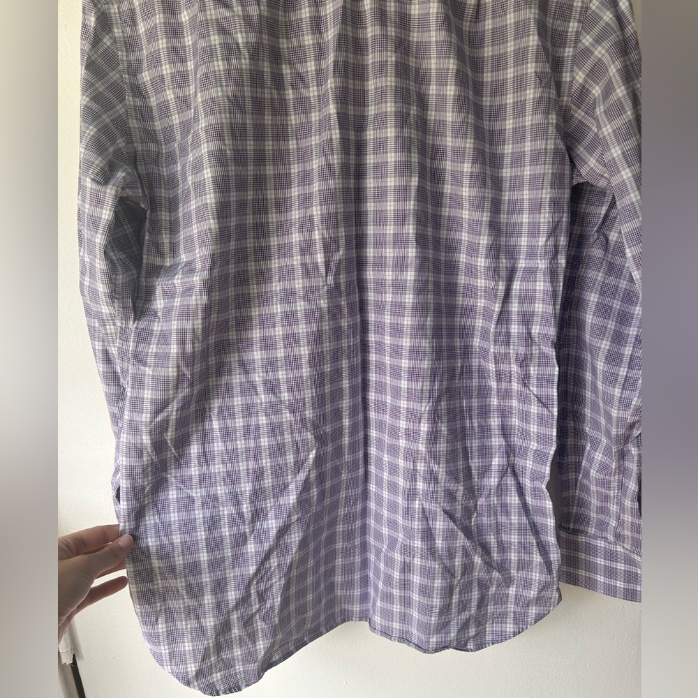 Hammer Made Purple Checkered Button-Up Shirt 39/1… - image 6